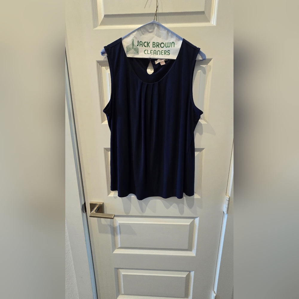 Sleeveless Navy Blue Women's Top - ROZ & ALI